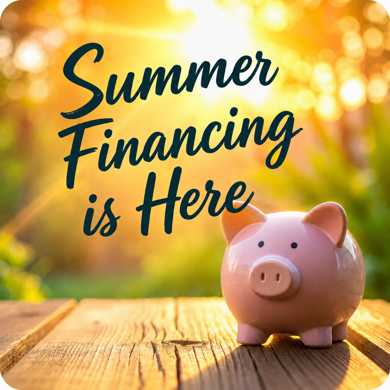 Summer financing savings illustration